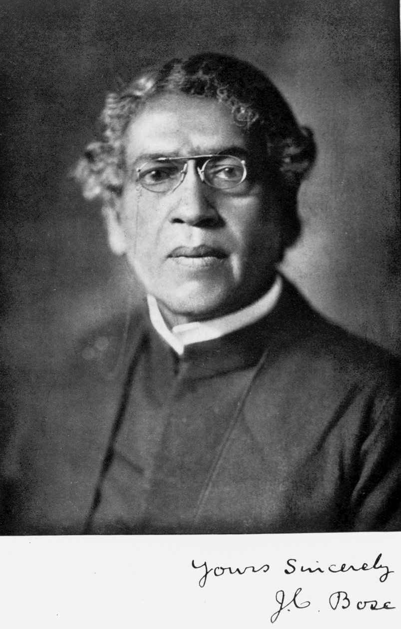 सर जगदीस सी बोस, भारतीय भौतिक विज्ञानी और वनस्पतिशास्त्री, c 1920 द्वारा अज्ञात