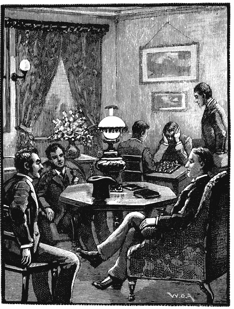 YMCA, एक्सेटर हॉल, लंदन, 1887 में बैठने का कमरा द्वारा अज्ञात