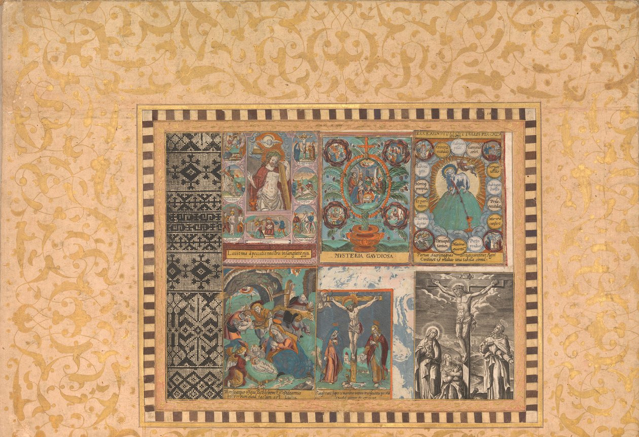 छह भक्ति दृश्य, बेलिनी एल्बम से फोलियो, सीए। 1600. द्वारा अज्ञात