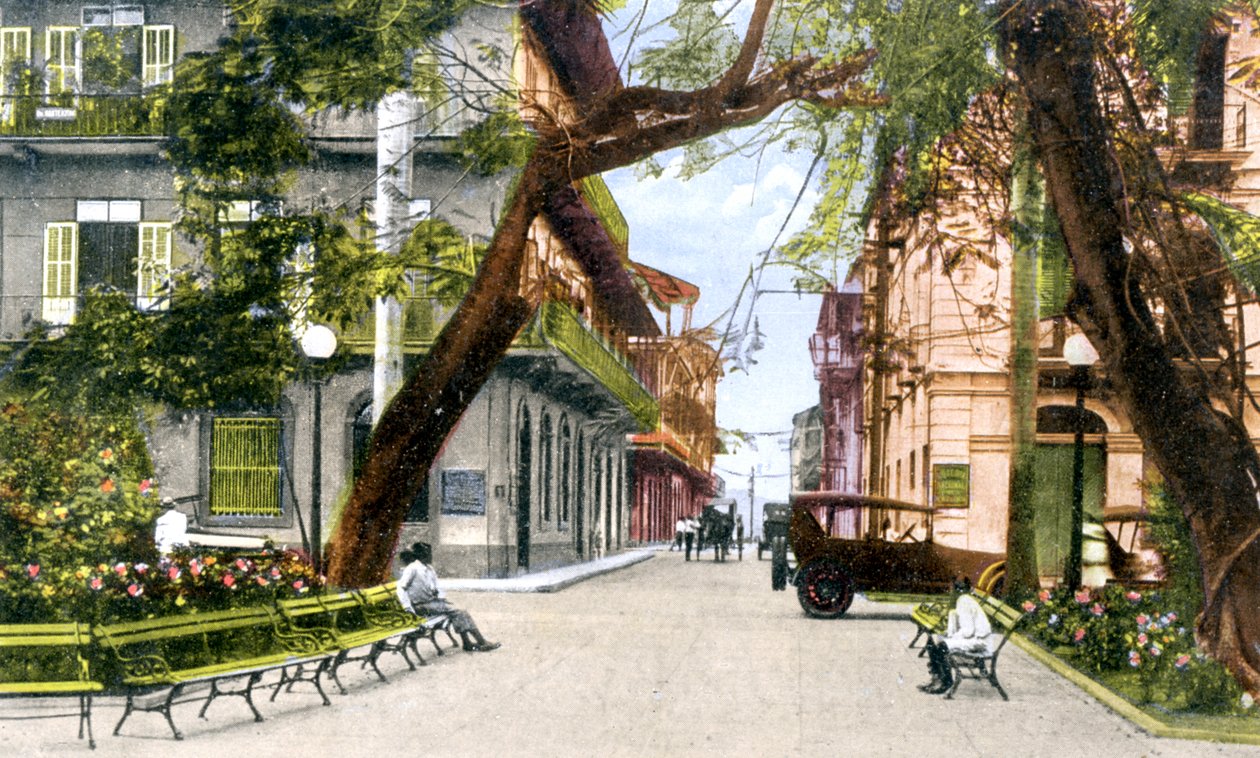 सिक्स्थ स्ट्रीट, पनामा सिटी, c1900s द्वारा अज्ञात