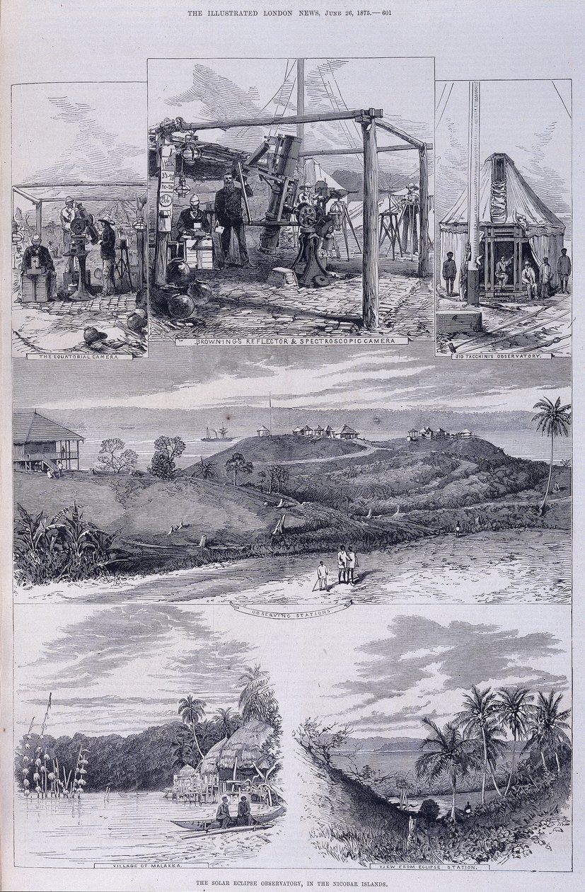 सूर्य ग्रहण वेधशाला, निकोबार द्वीप समूह, c1875 द्वारा अज्ञात