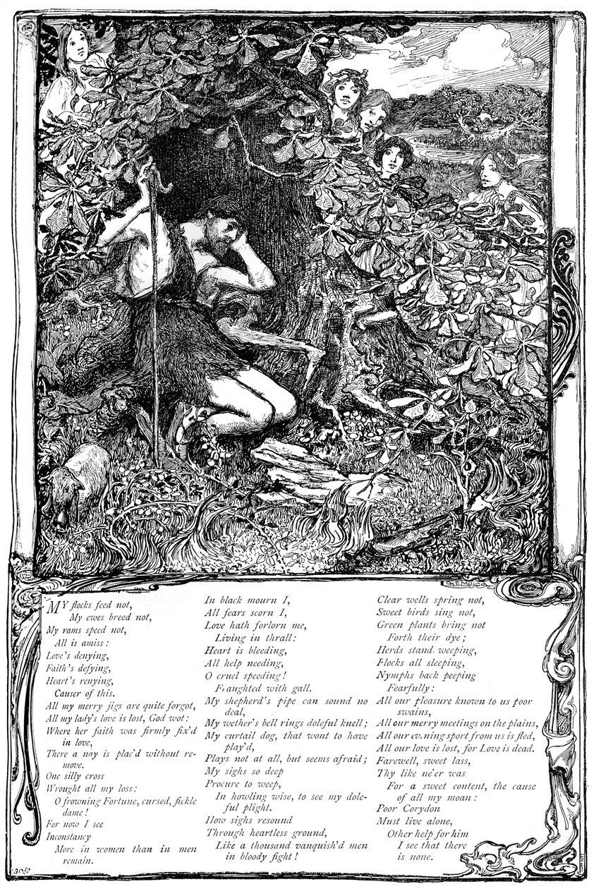 शेक्सपियर के गीत द पैसिनेट पिलग्रिम, 1895 द्वारा अज्ञात