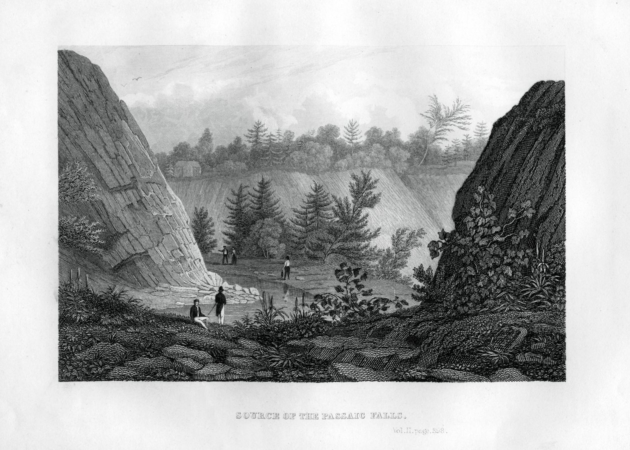 पेसिक फॉल्स का स्रोत, न्यू जर्सी, 1855 द्वारा अज्ञात