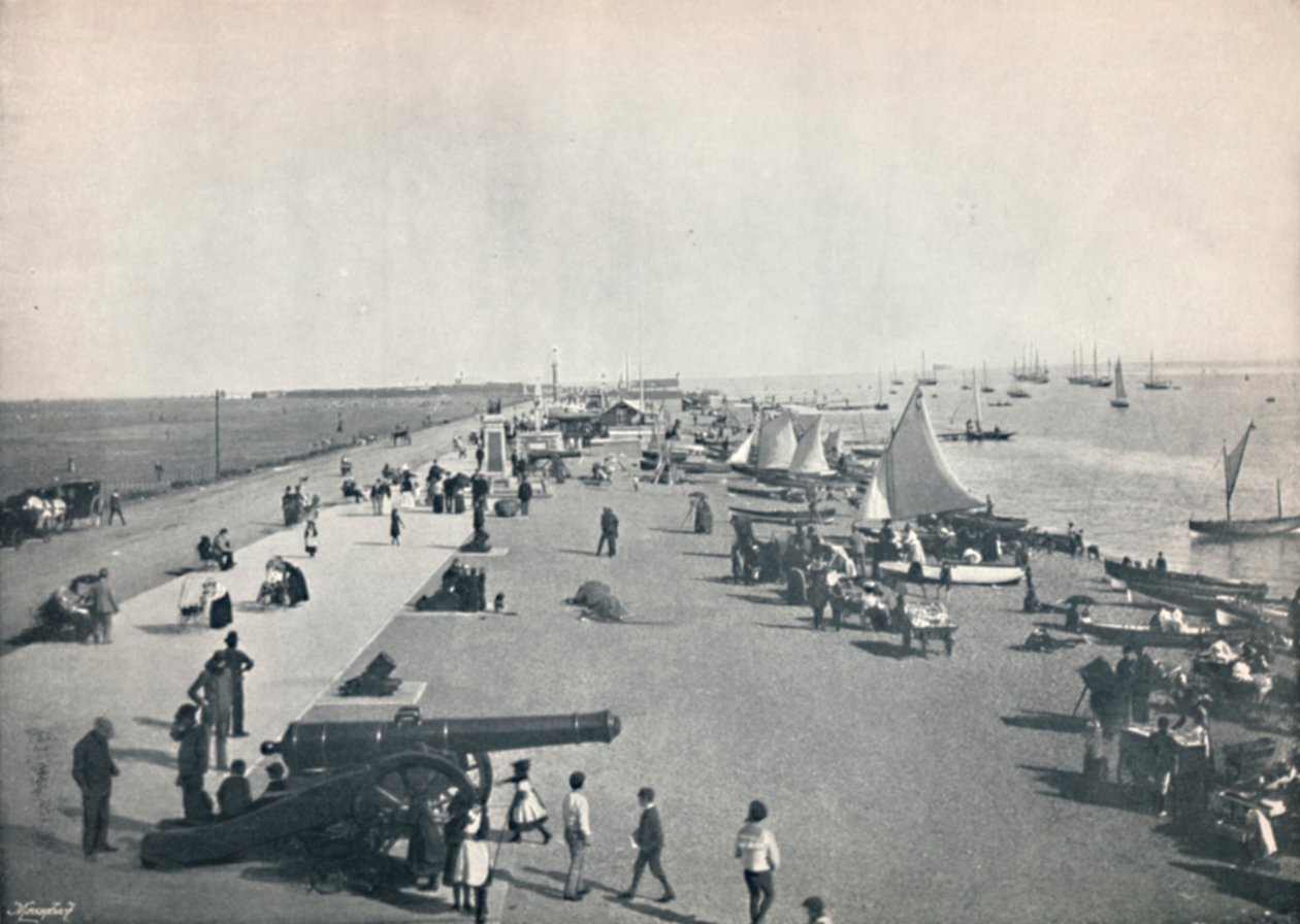 साउथसी - समुद्र तट का सामान्य दृश्य, 1895 द्वारा अज्ञात