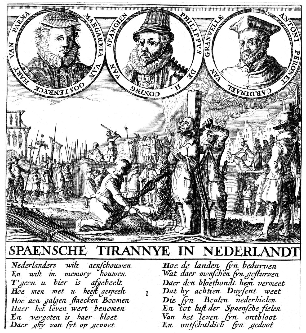 Huguenots के स्पेनिश निष्पादन, c1565 द्वारा अज्ञात