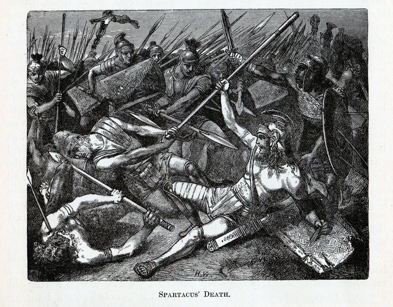 स्पार्टाकस डेथ, 1882 द्वारा अज्ञात
