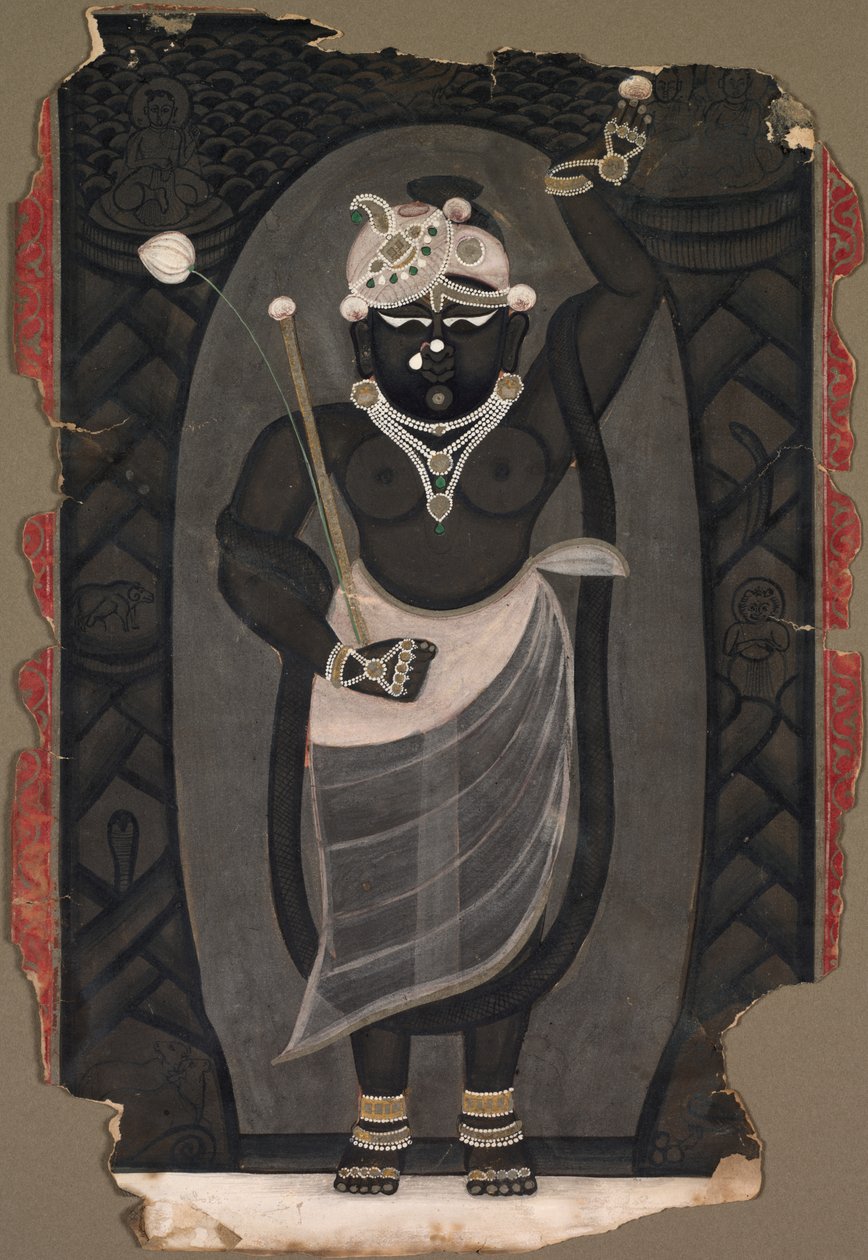 श्री नाथजी, 1800 के दशक के मध्य में। द्वारा अज्ञात