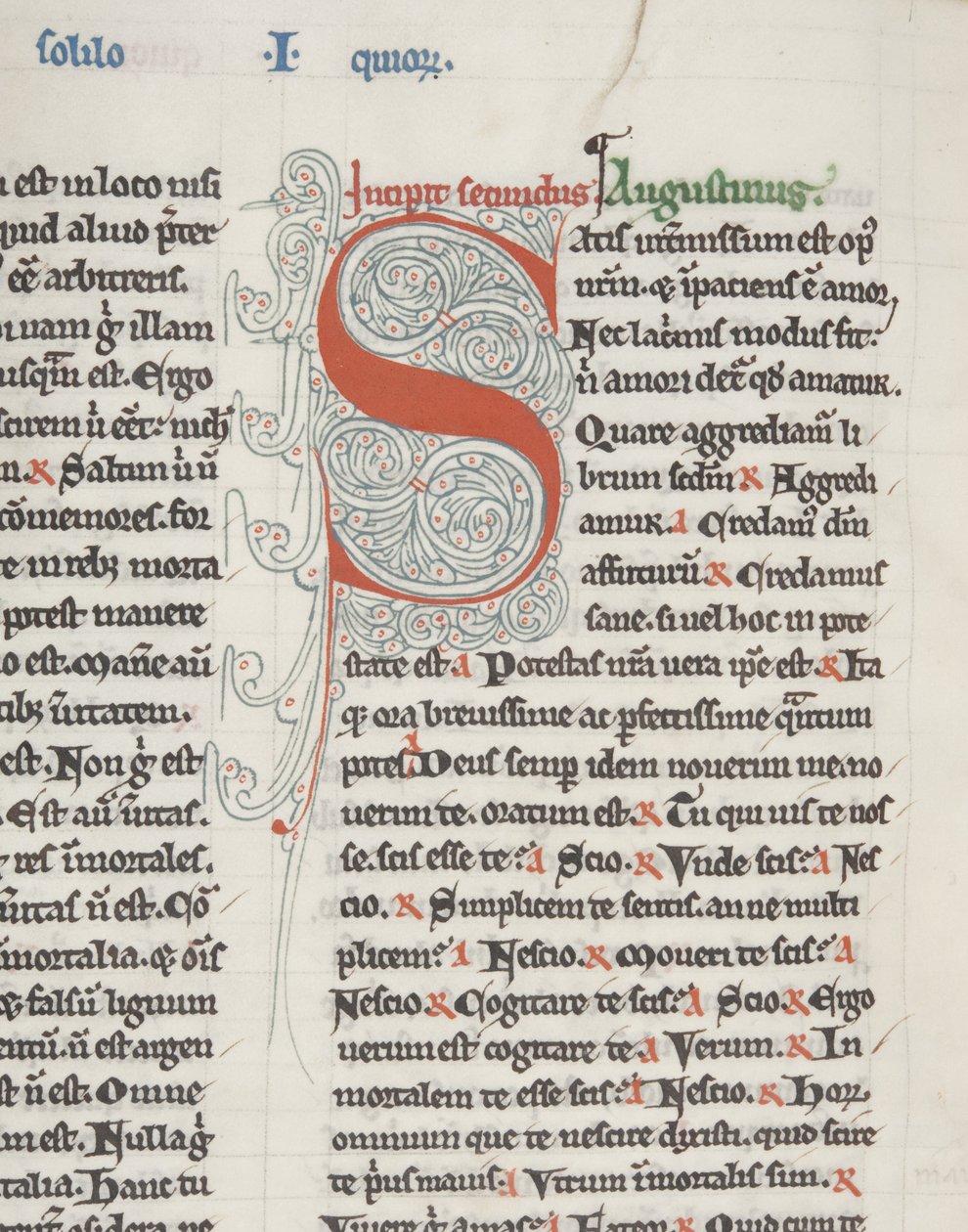 Hippo &39;Opera&39; की St Augustine, Fol 151 verso, detail, c.1200 (चर्मपत्र पर कलम और स्याही) द्वारा अज्ञात