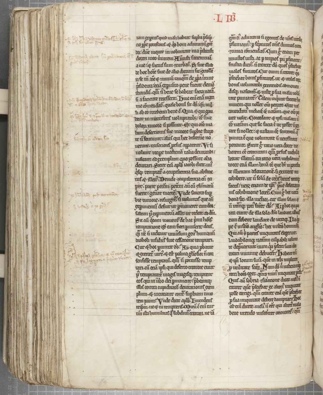 हिप्पो 'ओपेरा' के सेंट ऑगस्टाइन, फोल 243 वर्सो, c.1200 (चर्मपत्र पर कलम और स्याही) द्वारा अज्ञात