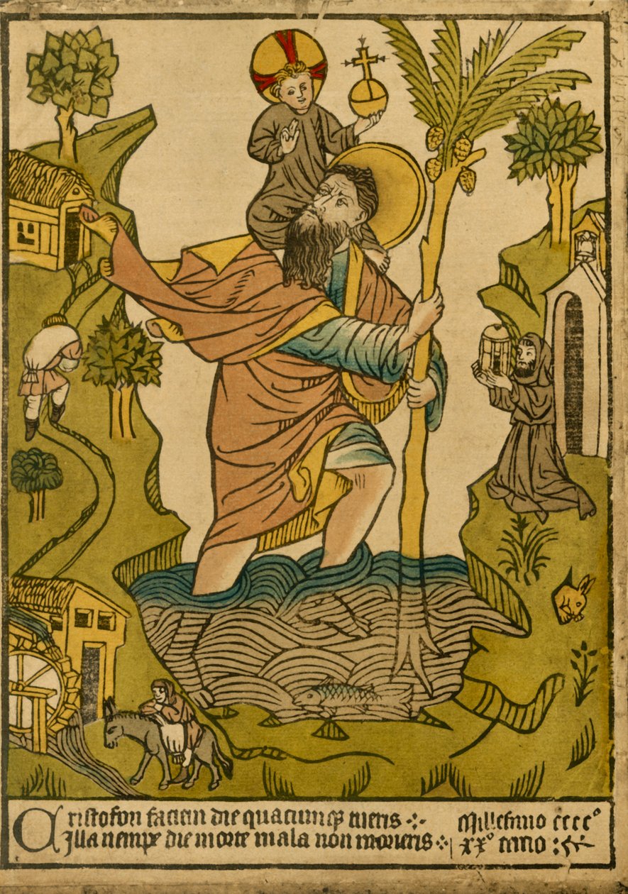 सेंट क्रिस्टोफर। 1423, 1915। द्वारा अज्ञात