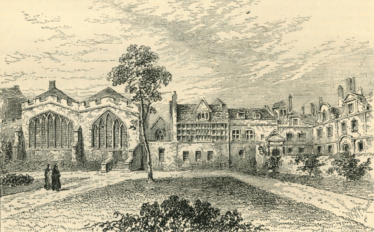 सेंट हेलेंस प्रियोरी, और लीसेस्टर हॉल, c1799, c1872। द्वारा अज्ञात