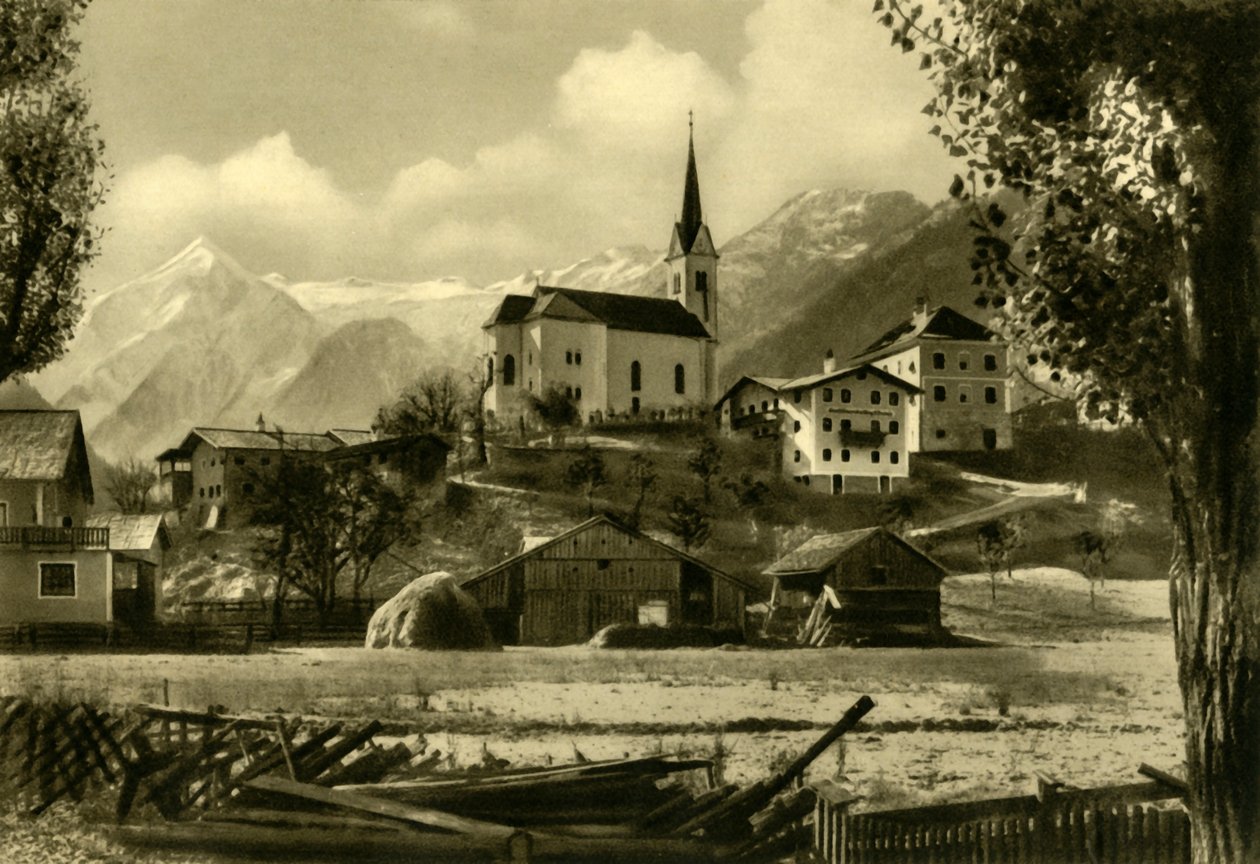 सेंट मार्गरेट चर्च, कापरून, ऑस्ट्रिया, c1935। द्वारा अज्ञात