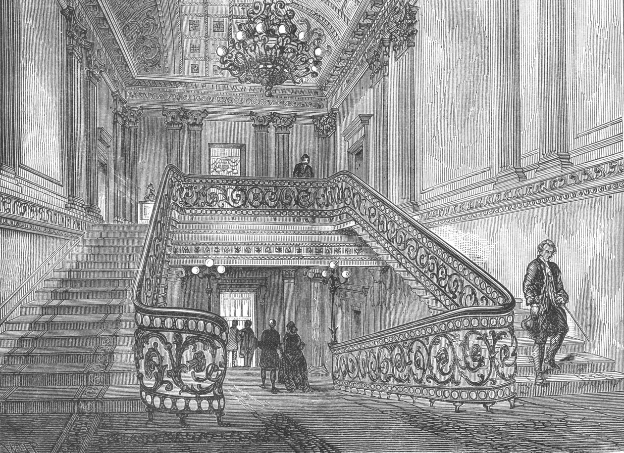1897 में नॉर्थम्बरलैंड हाउस में सीढ़ी द्वारा अज्ञात