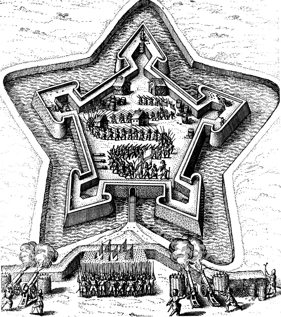 1617-1619 को घेराबंदी के तहत आने वाले एक मोर्ट द्वारा स्टार फोर्ट का बचाव किया गया द्वारा अज्ञात