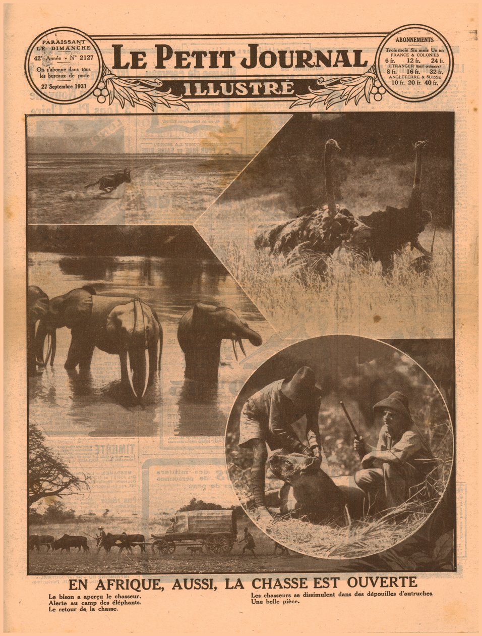 अफ्रीकी शिकार के मौसम की शुरुआत, 1931। द्वारा अज्ञात