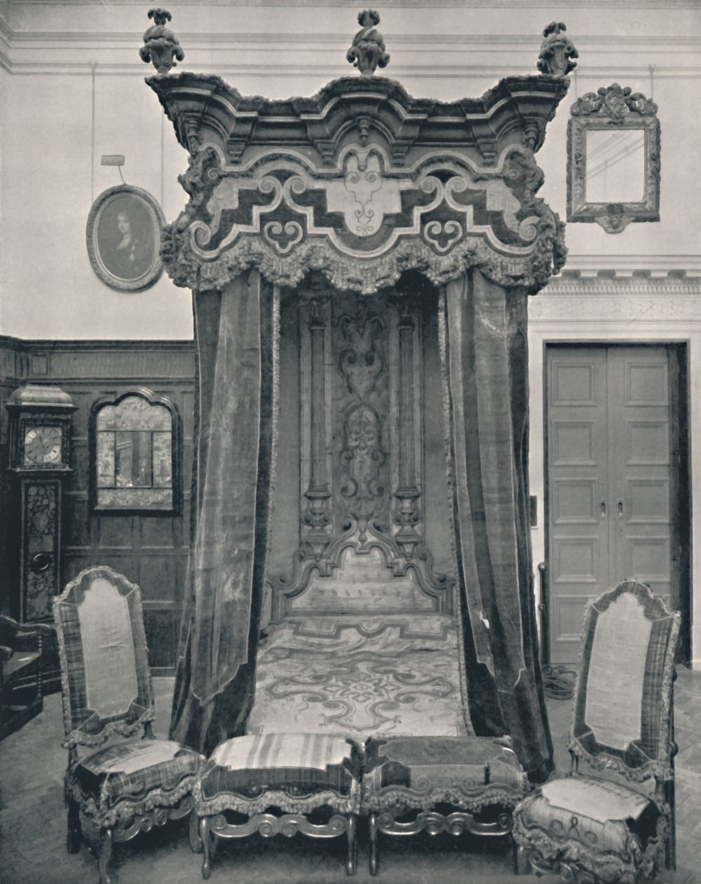 स्टेट बेड, अंग्रेजी, c.1708, 1928 द्वारा अज्ञात