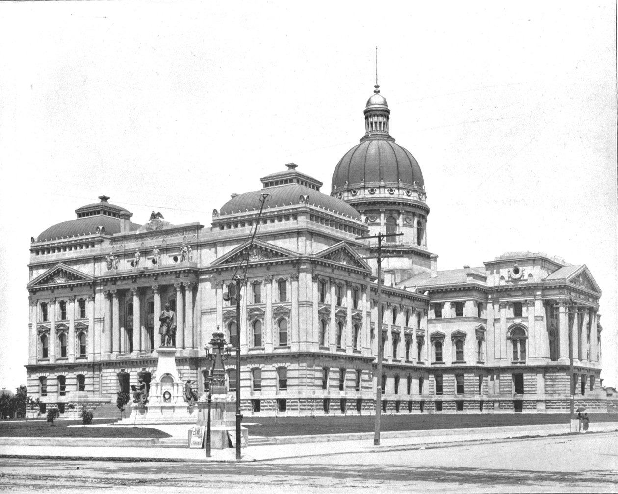 स्टेट कैपिटल, इंडियानापोलिस, इंडियाना, यूएसए, c1900। द्वारा अज्ञात
