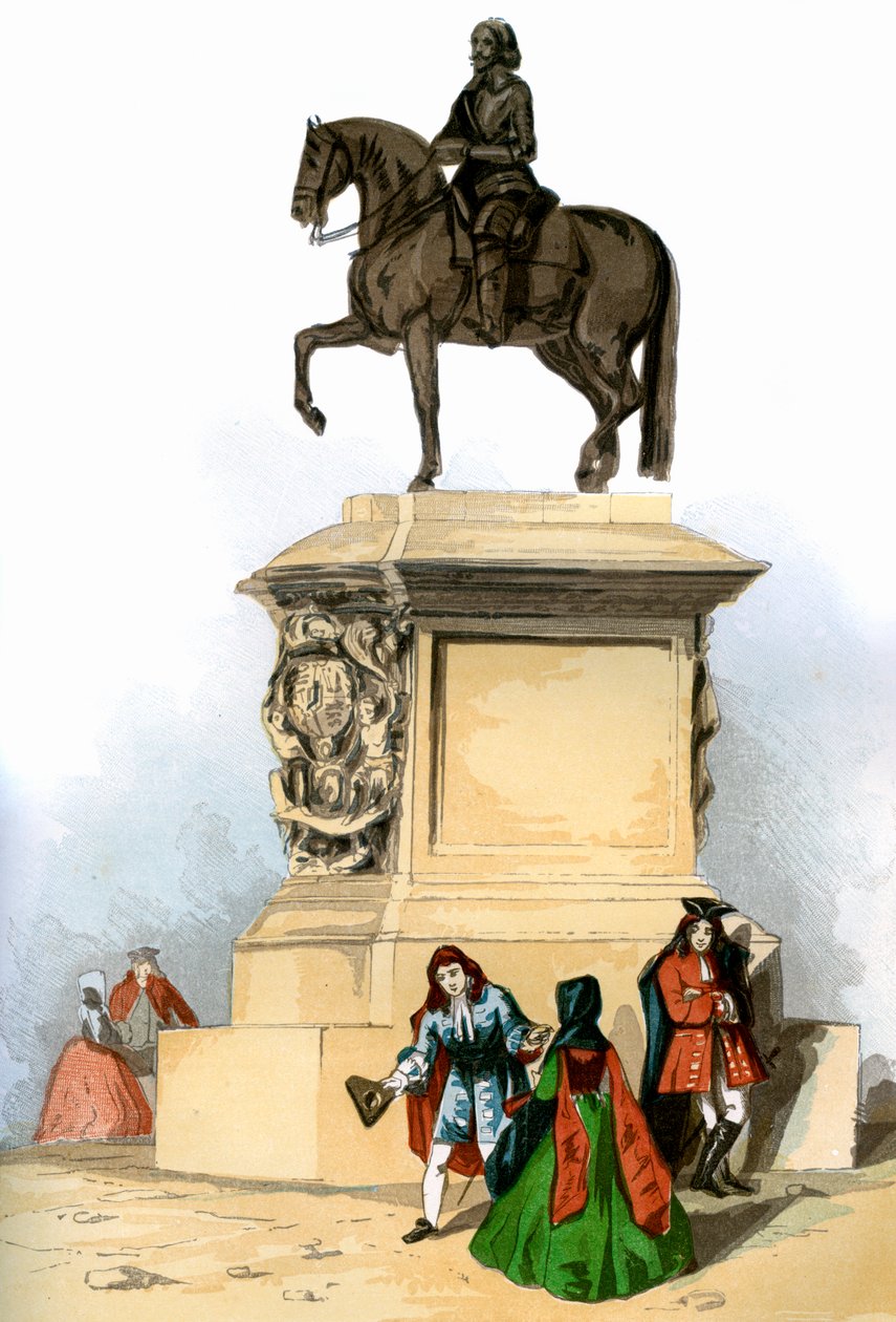 चार्ल्स I की प्रतिमा, चेरिंग क्रॉस, लंदन, c1850 द्वारा अज्ञात
