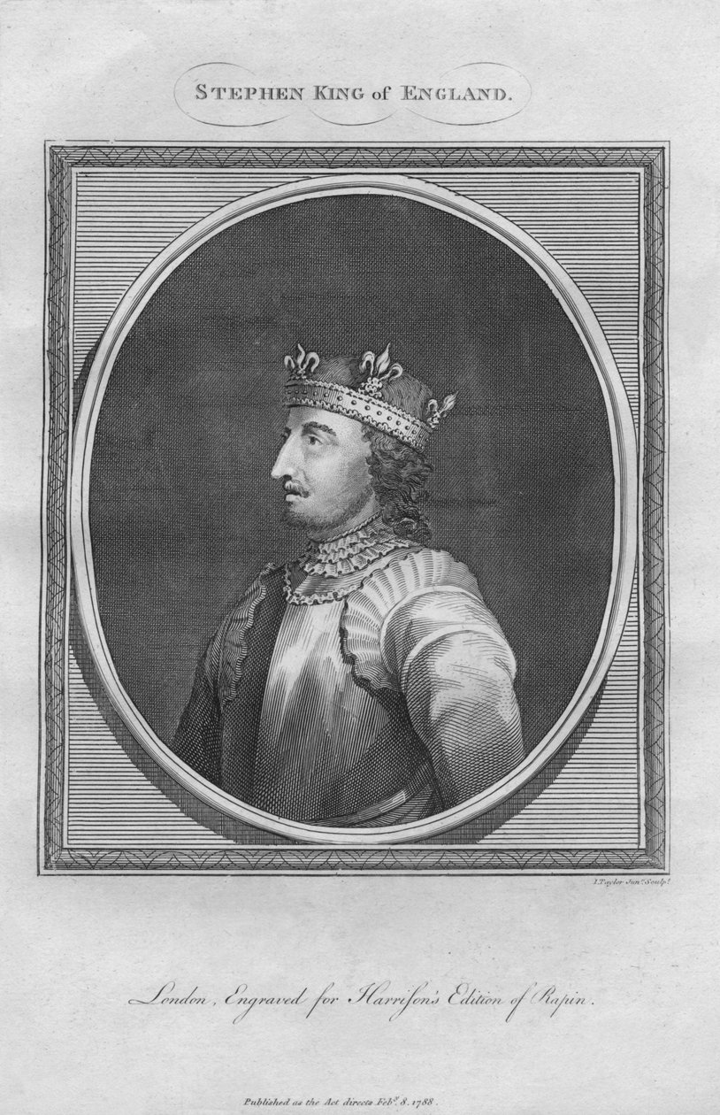 स्टीफन, इंग्लैंड के राजा, 1788। द्वारा अज्ञात