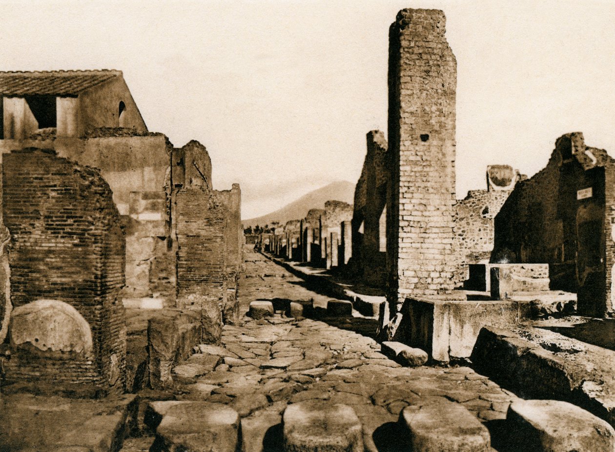 Strada Stabiana, Pompeii, इटली, c1900s द्वारा अज्ञात