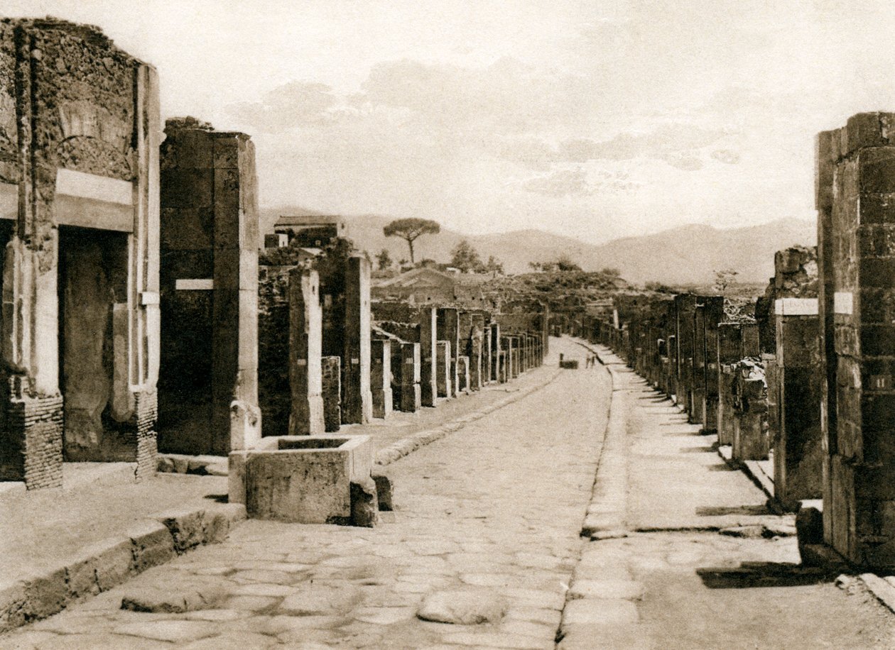 Strada dell Abbondanza, Pompeii, इटली, c1900s द्वारा अज्ञात