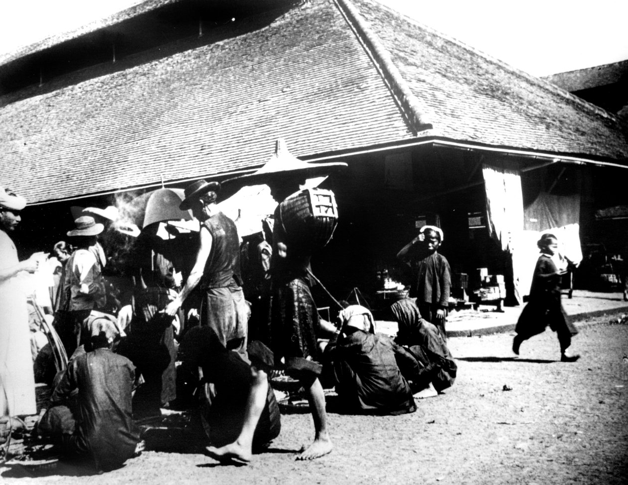 स्ट्रीट सीन, साइगॉन, 1900 द्वारा अज्ञात