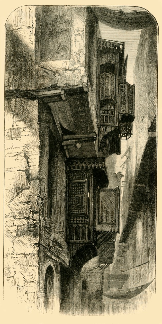 काहिरा में स्ट्रीट, 1881। द्वारा अज्ञात