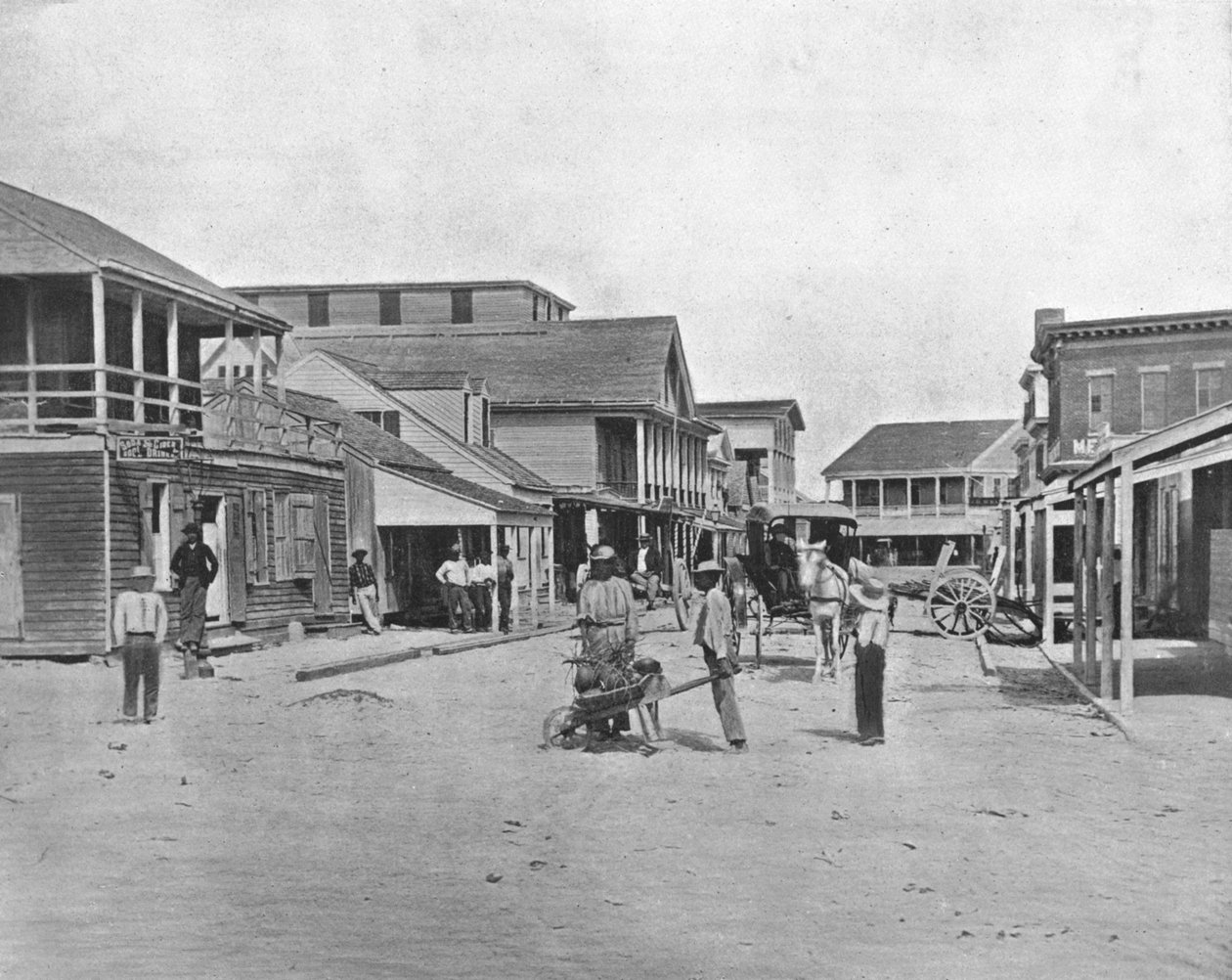 की, वेस्ट, फ्लोरिडा, यूएसए, c1900 में स्ट्रीट। द्वारा अज्ञात