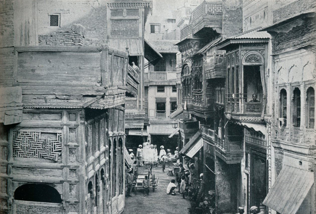 लाहौर में स्ट्रीट, पंजाब की राजधानी, c1942 द्वारा अज्ञात