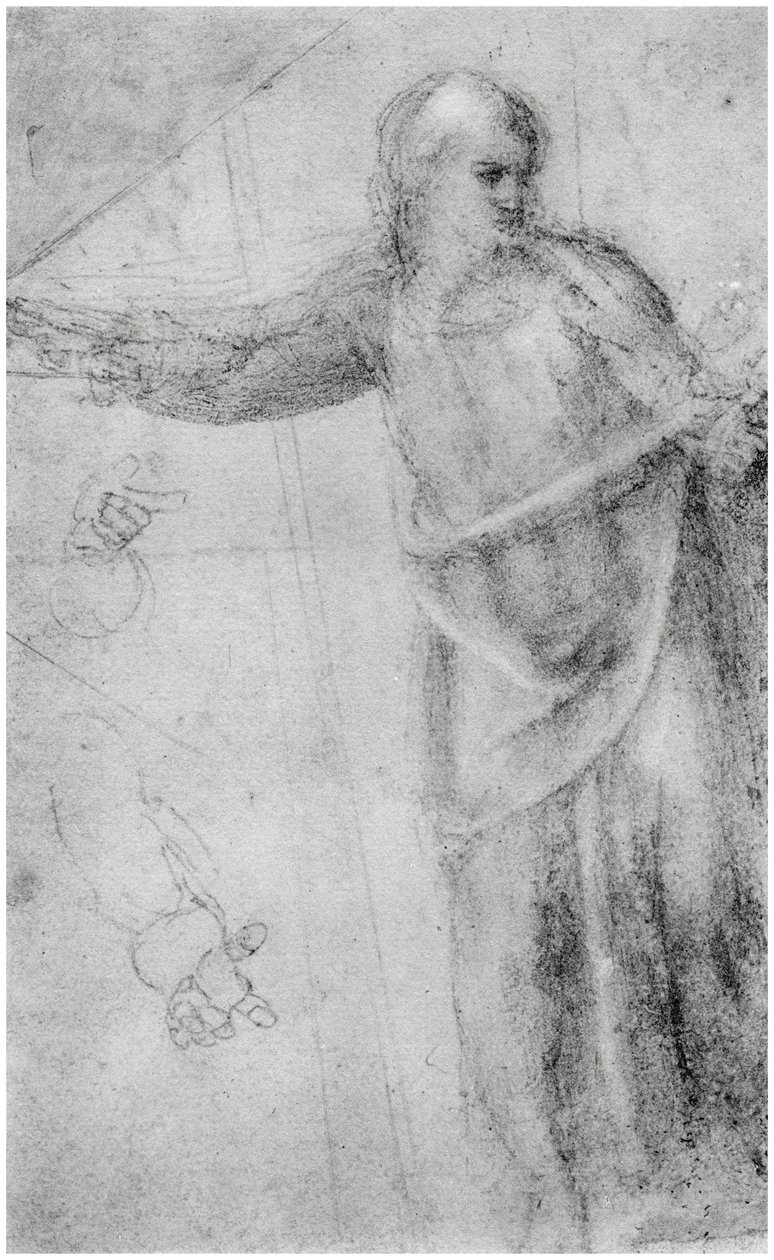 मसीह के एक आंकड़े के लिए अध्ययन, c1555 1958 द्वारा अज्ञात