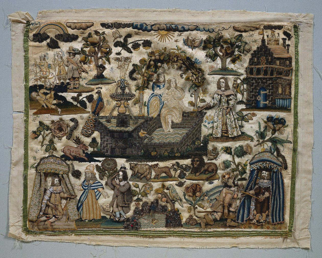 स्टंपवर्क पैनल: डेविड और बाथशीबा की कहानी, 1658। द्वारा अज्ञात