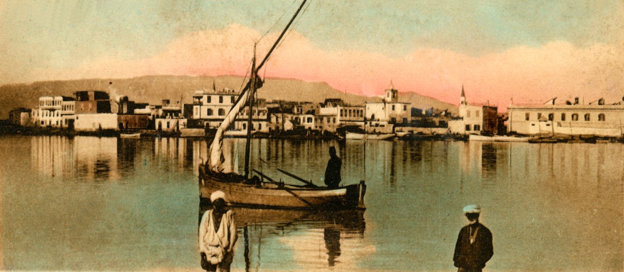 स्वेज - उच्च पानी के दौरान टौंस का दृश्य, c1918-c1939। द्वारा अज्ञात