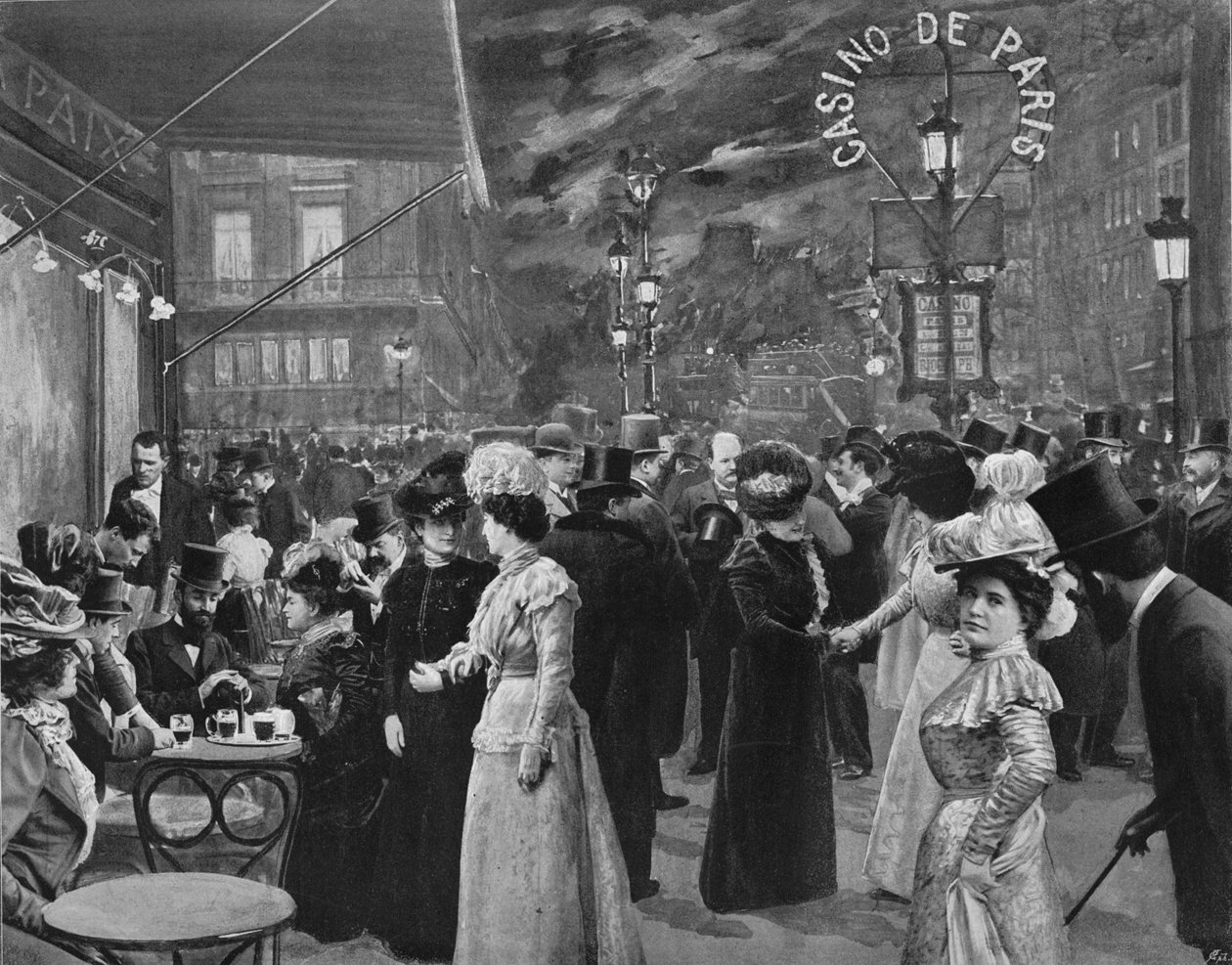 बूलेवर्ड पर - कैफ़े डी ला पैक्स के सामने, 1900 द्वारा अज्ञात