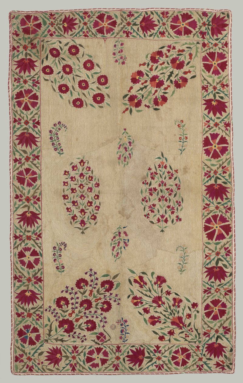 सुजानी: दीवान कवर, 1700s। द्वारा अज्ञात