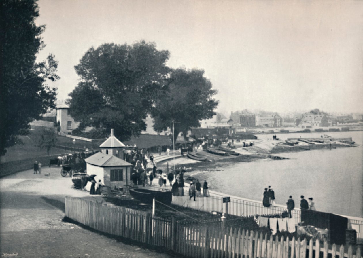 स्वानज - शहर और सागर का दृश्य, 1895 द्वारा अज्ञात