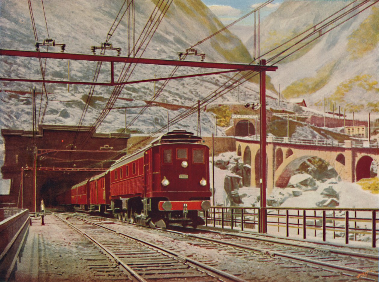 स्विस एक्सप्रेस द ग्रेट सेंट गॉथर्ड टनल, 1926 द्वारा अज्ञात