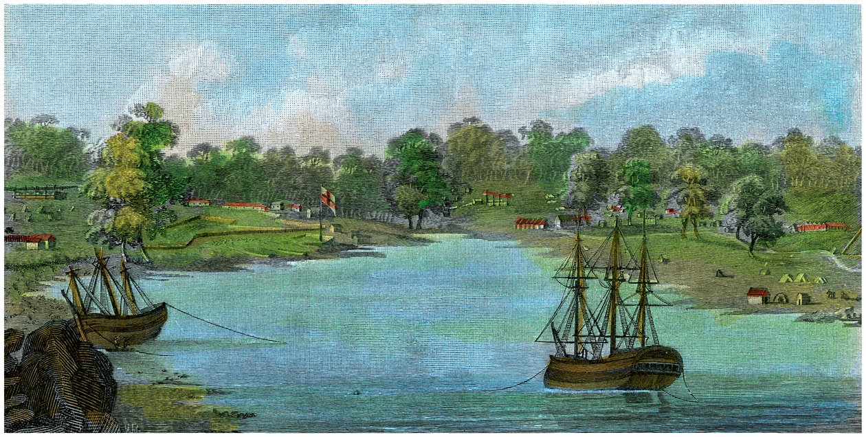 सिडनी कोव, न्यू साउथ वेल्स, ऑस्ट्रेलिया, 20 अगस्त 1788 c1885 द्वारा अज्ञात