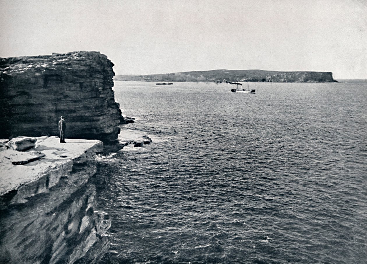 सिडनी प्रमुख, वाटसन बे में गैप पर, c1900। द्वारा अज्ञात