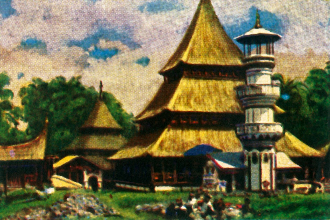 कोटा बारू में मंदिर, पूर्वी सुमात्रा, c1928। द्वारा अज्ञात