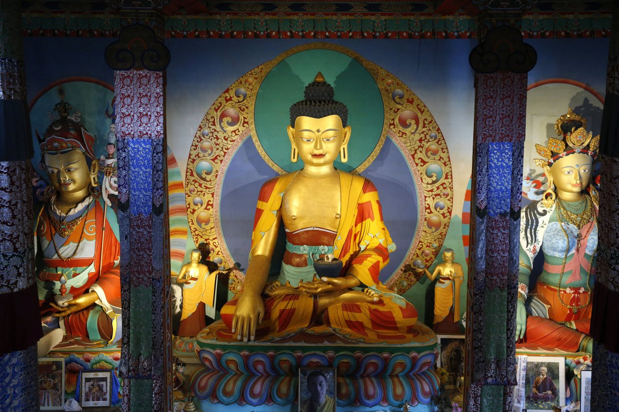 हजार बुद्धों का मंदिर दशांग काग्यू लिंग मंडली शाक्यमुनि बुद्ध, ला बौलय, फ्रांस द्वारा अज्ञात