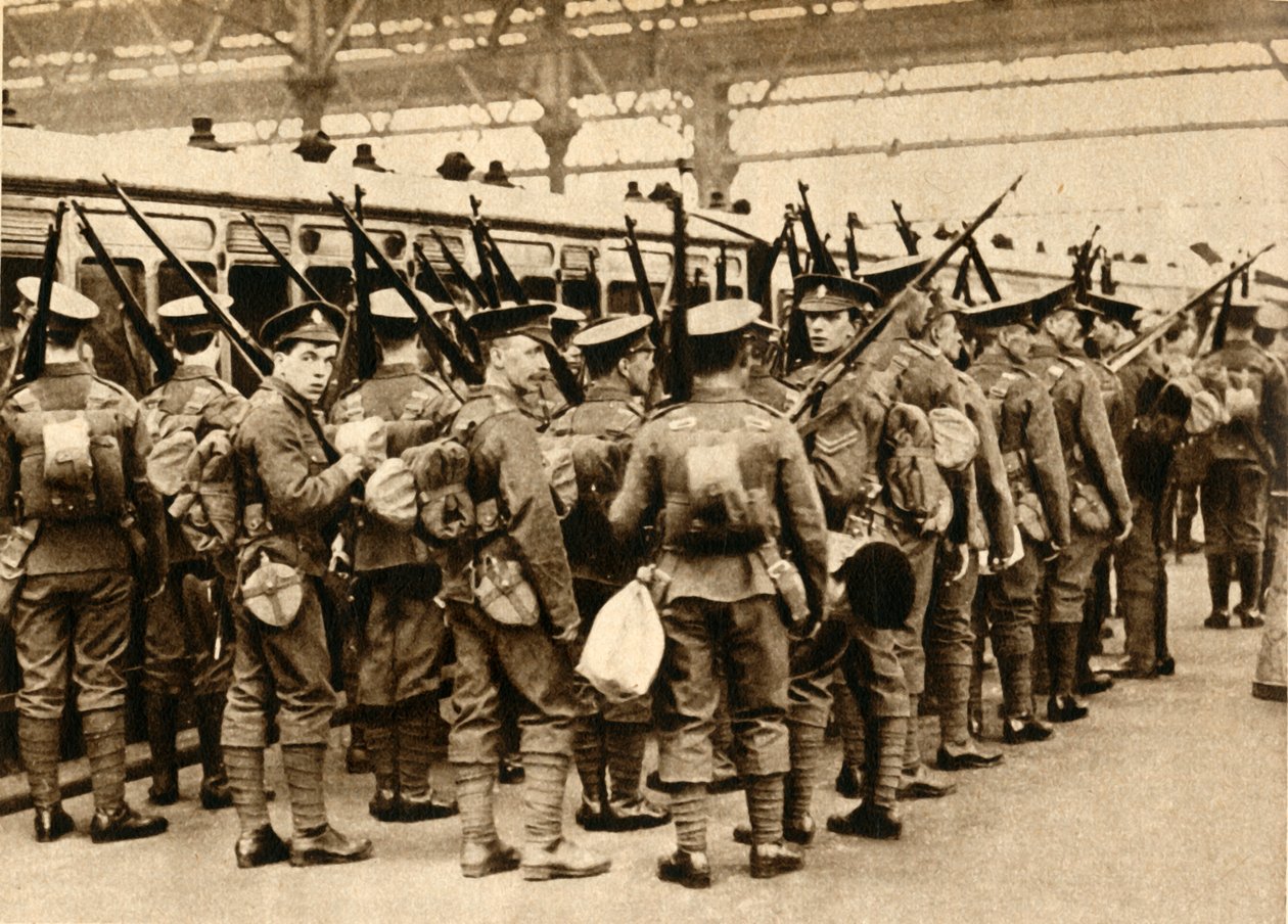 समर कैंप के टेरिटोरियल - वाटरलू, 1914-1918, 1933 में टेरियर्स का प्रवेश। द्वारा अज्ञात