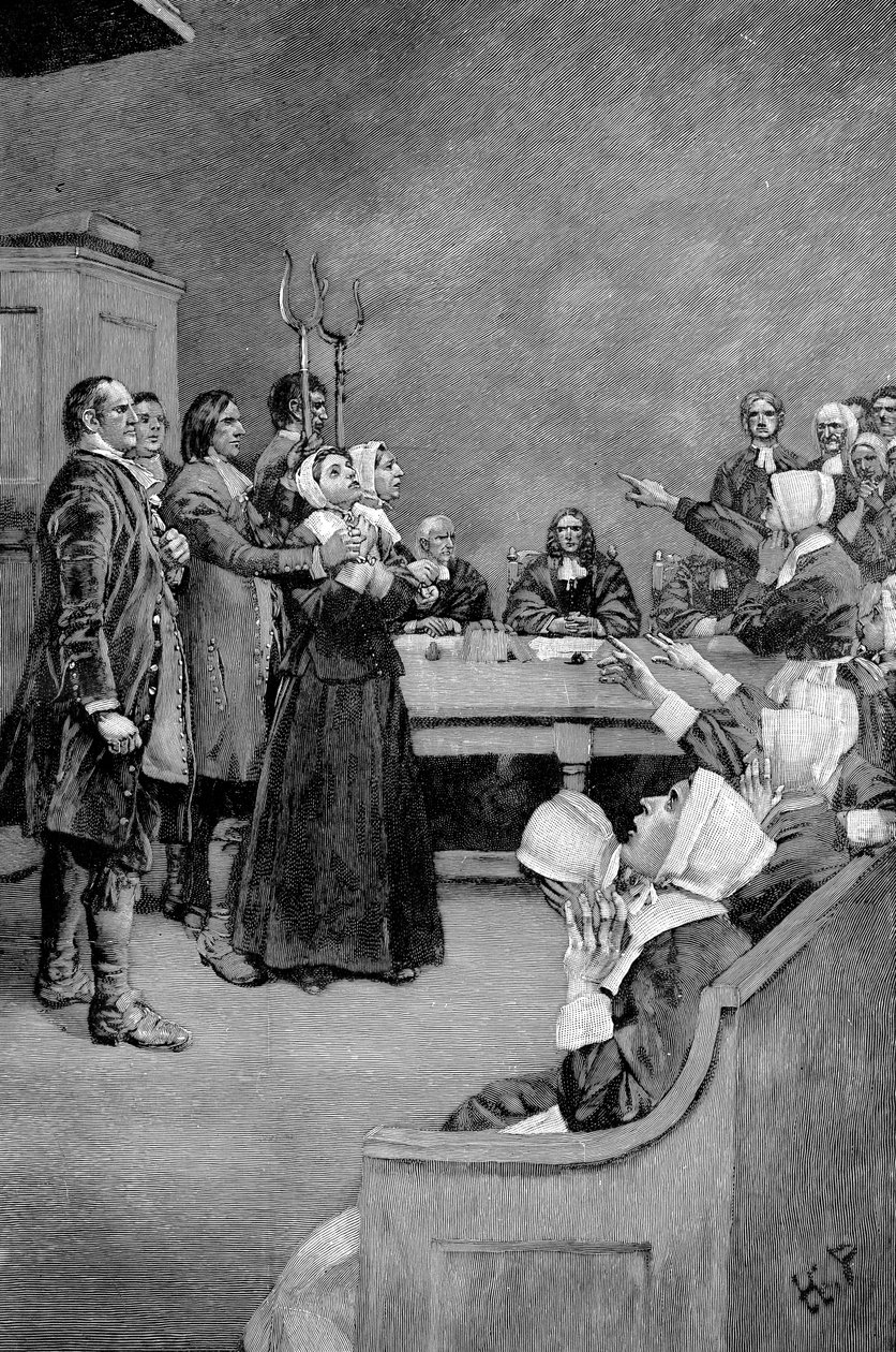 TheTrial of a Witch, अमेरिका, 17 वीं शताब्दी, 1882 द्वारा अज्ञात