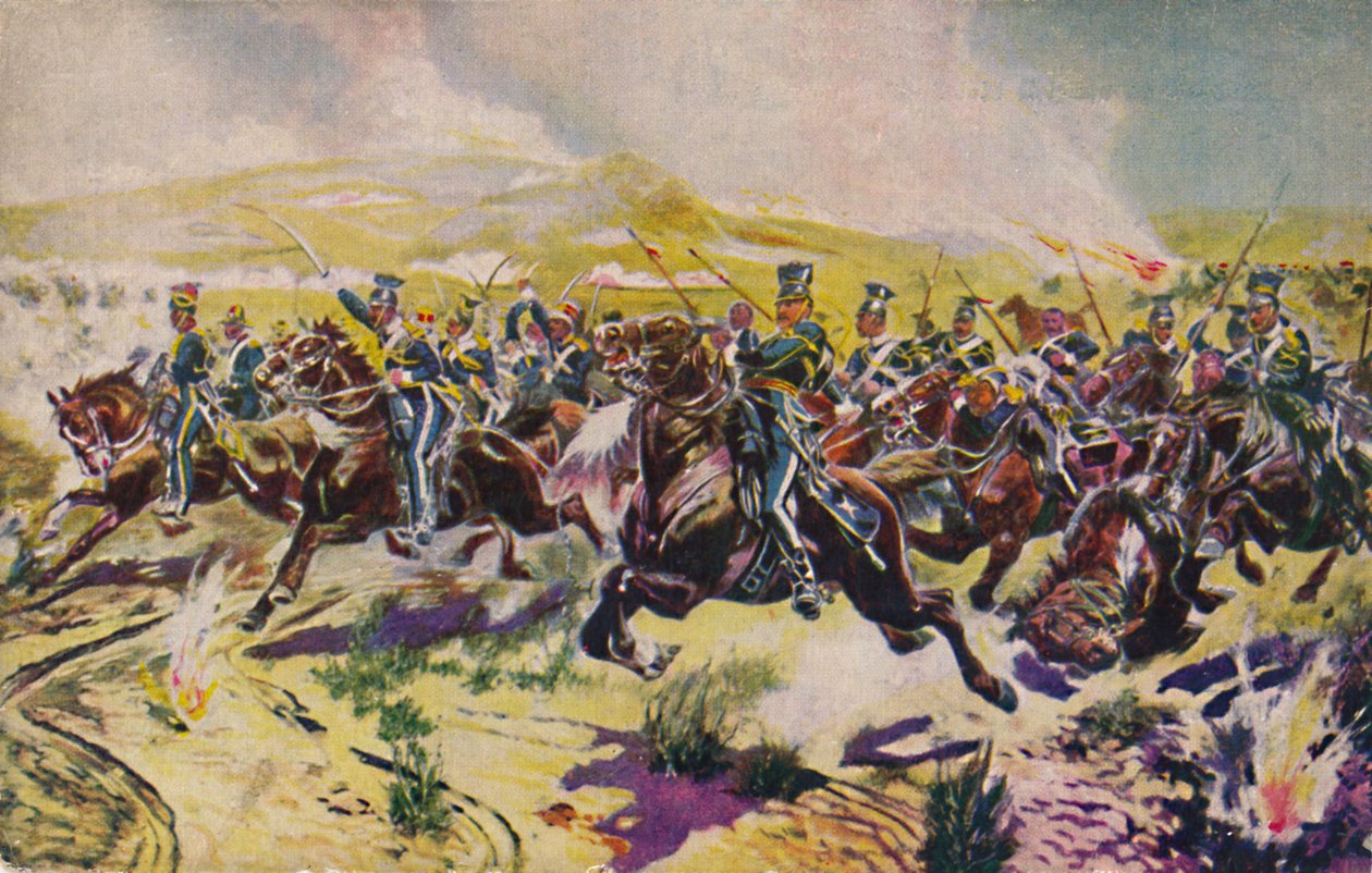 17 वें लांसर्स। बालाचलाव, 1854, 1939 में लाइट ब्रिगेड का प्रभार द्वारा अज्ञात