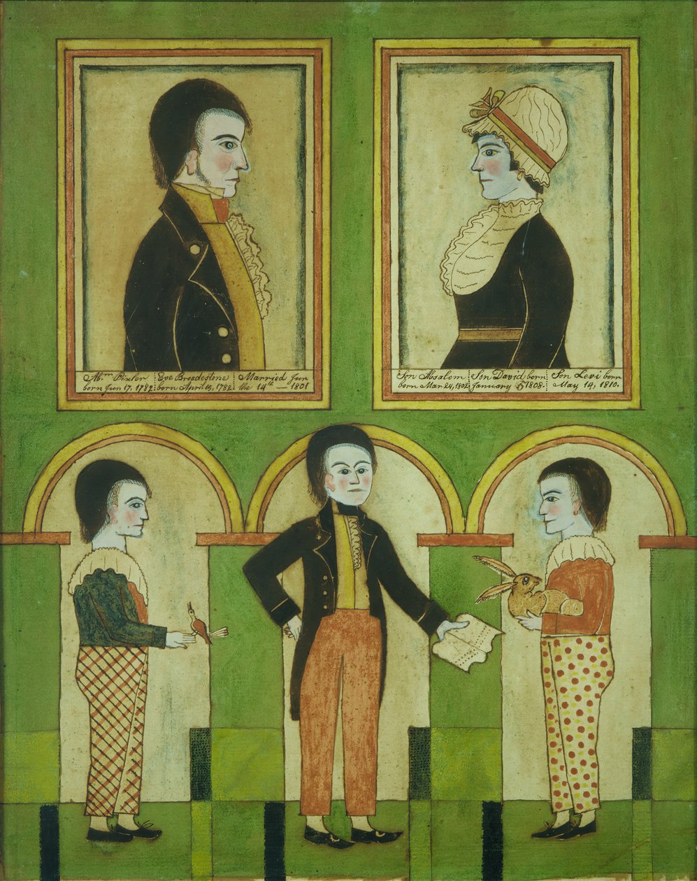 अब्राहम पिक्सलर परिवार, ca. 1815। द्वारा अज्ञात