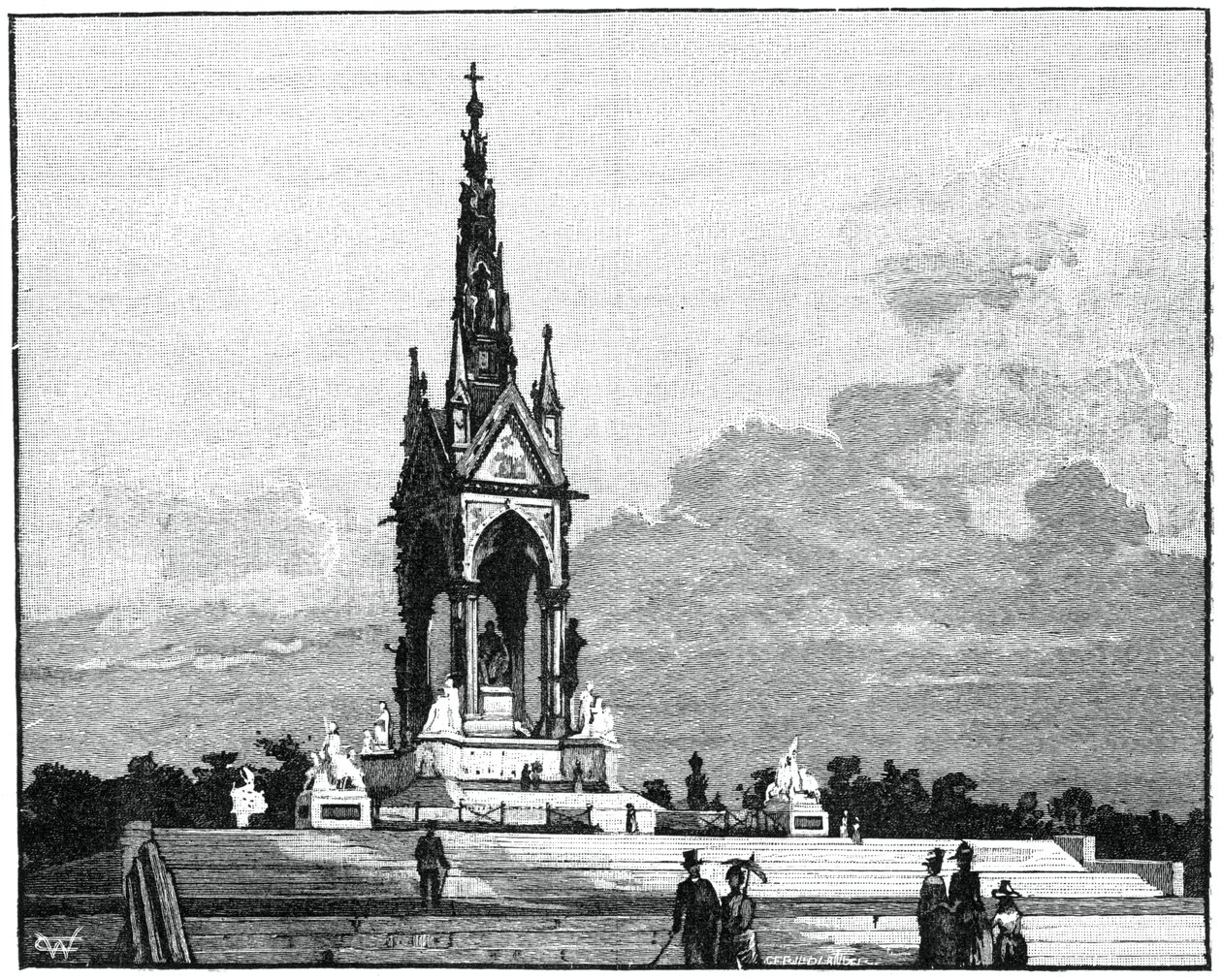 अल्बर्ट मेमोरियल, केंसिंग्टन, लंदन, 1900 द्वारा अज्ञात