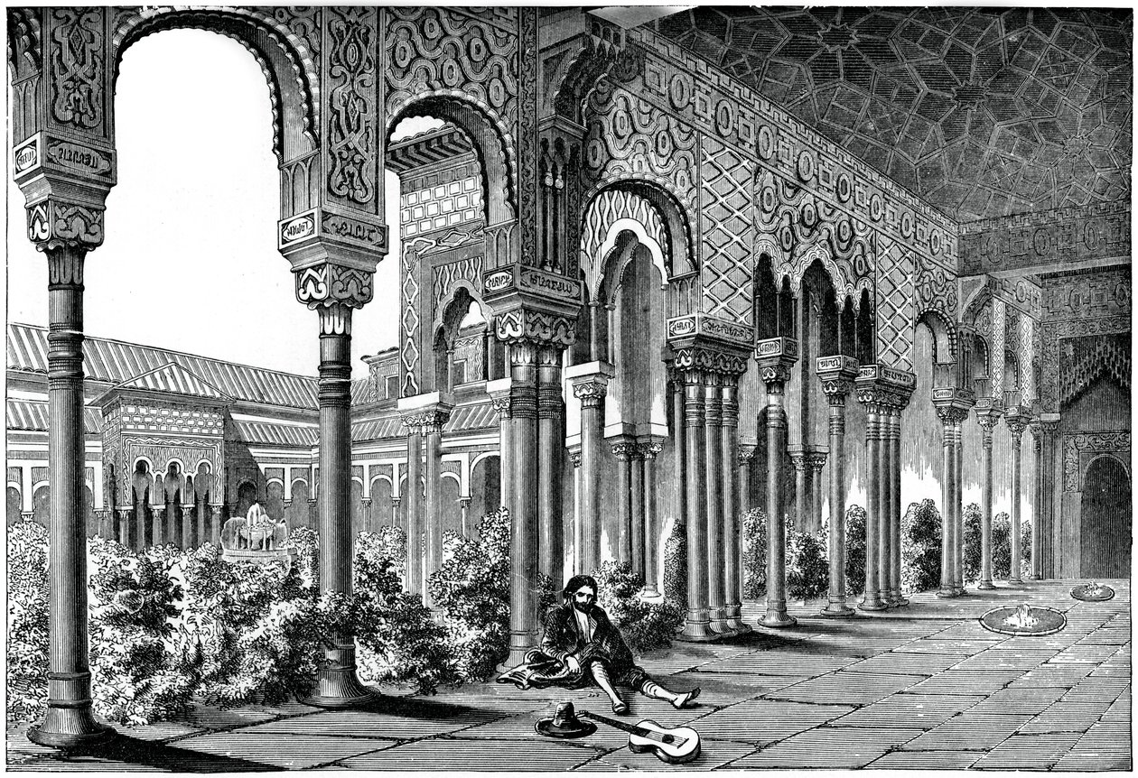 अलहम्ब्रा पैलेस, ग्रेनेडा, स्पेन, 1870 द्वारा अज्ञात
