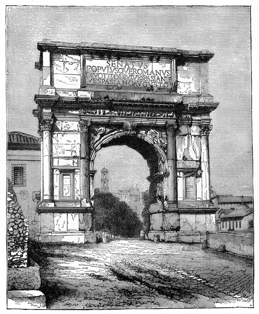 द आर्क ऑफ टाइटस, रोम, इटली, 1882 द्वारा अज्ञात