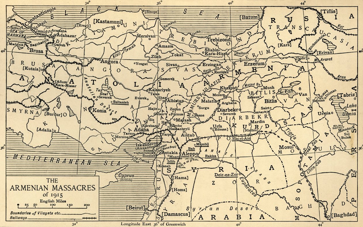 1915 का अर्मेनियाई नरसंहार, प्रथम विश्व युद्ध, c1920। द्वारा अज्ञात