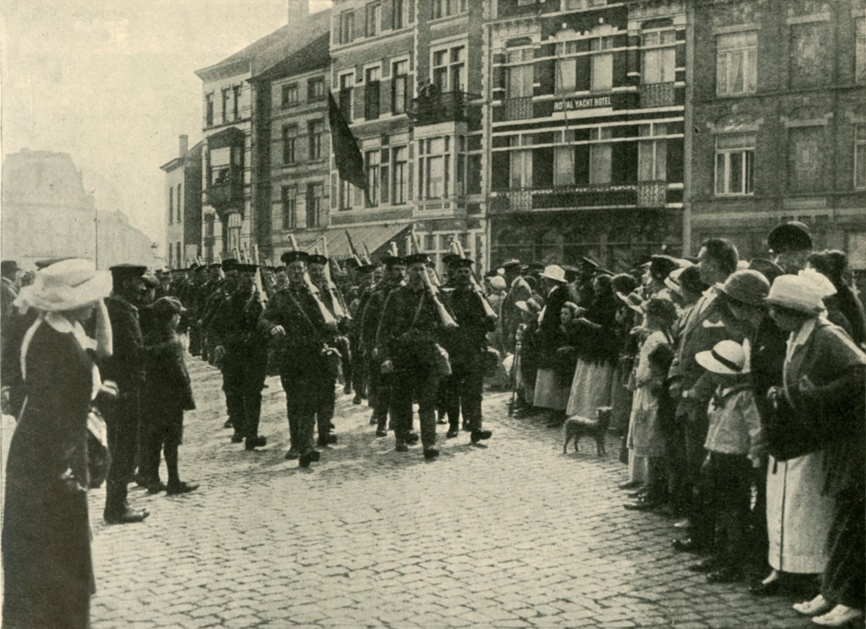प्रथम विश्व युद्ध, 1914, c1920 में ब्रिटिश मरीन का आगमन। द्वारा अज्ञात