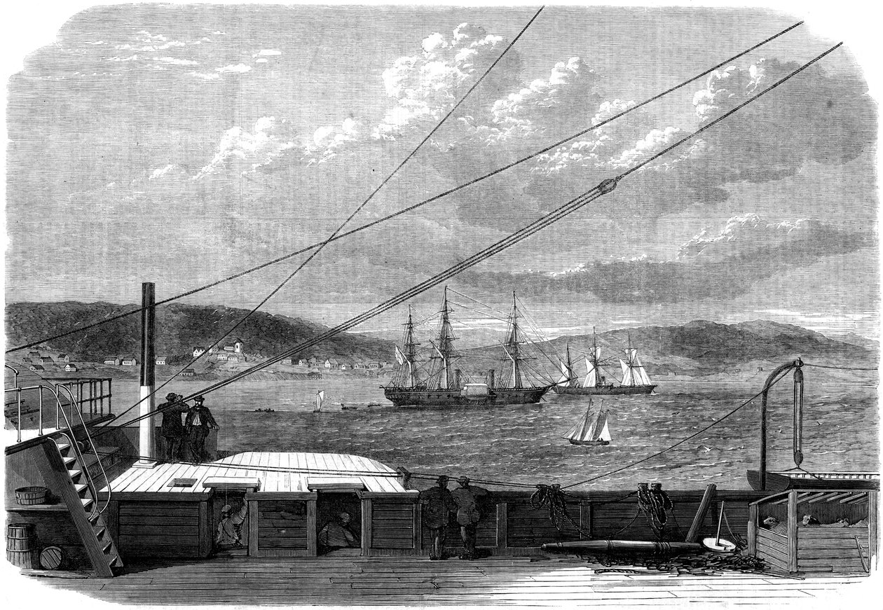 अटलांटिक टेलीग्राफ अभियान, कंटेंट बे, न्यूफ़ाउंडलैंड, 1866 द्वारा अज्ञात
